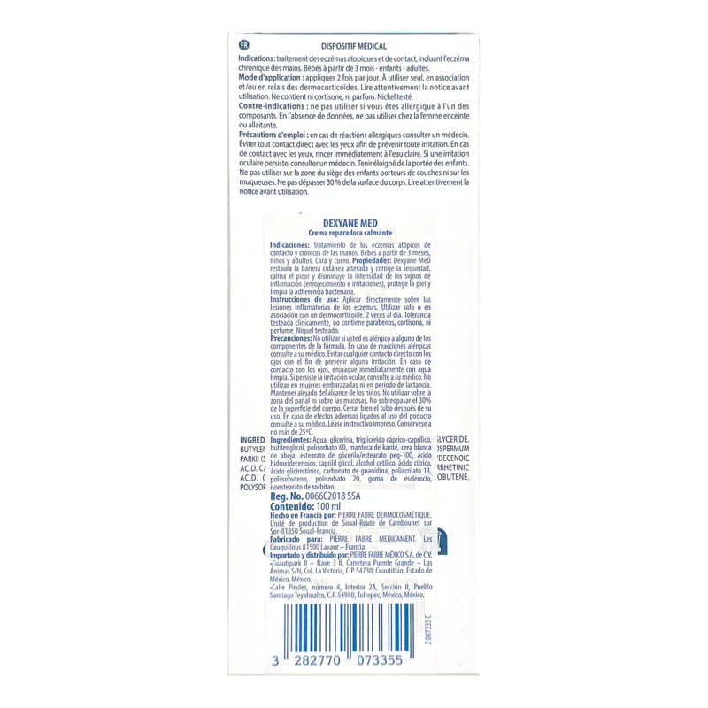 Ducray Dexyane Crema Reparadora Calmante Eczema 100 Ml