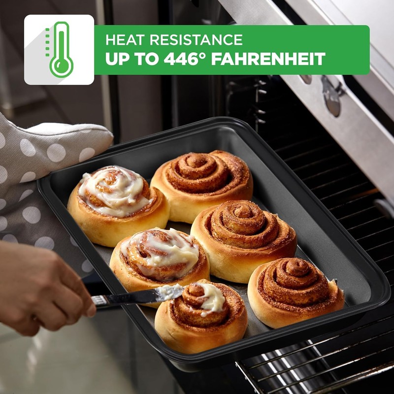 NutriChef 10-Piece Non-Stick Baking Set – Heavy-Duty Carbon Steel Bakeware