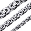 ChainsHouse men's byzantine chain, silver, gold, black, 6 mm, 8