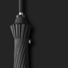 16 Bone Long Handled Umbrella Leather Handle Rain and Shine
