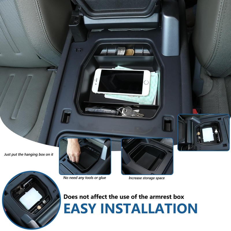 Bekantogy Car Armrest Storage Box Tray Compatible for Land Rover