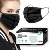 NNPCBT 100PCS 3 Ply Black Disposable Face Mask Filter Protection