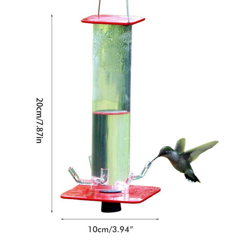Tube Hummingbird Feeder Hanging Wild Bird Feeder for Outdoor Yard