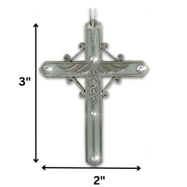 Banberry Designs Nurse Cross Ornament - Enameled Filigree Metal with Caduceus and Jewels #9706