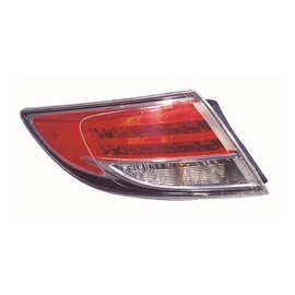 HEADLIGHTSDEPOT Left Driver Side LED Tail Light Compatible With Mazda 6 09-13 CAPA Certified