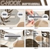 Keeuy Brown and Beige Hookless Shower Curtain with Snap-in Liner,