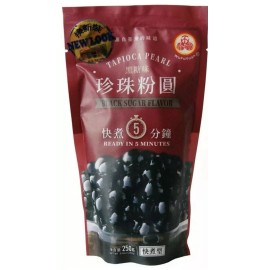 Wufuyuan Black Boba Tapioca Pearls for Bubble Tea - Black sugar/Color 8.8 oz - Multicolor