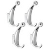 Yundoza 4 Pack Bathroom Towel Hooks, Screw in Metal Robe