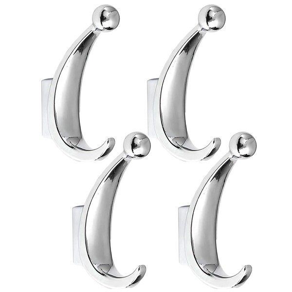 Yundoza 4 Pack Bathroom Towel Hooks, Screw in Metal Robe