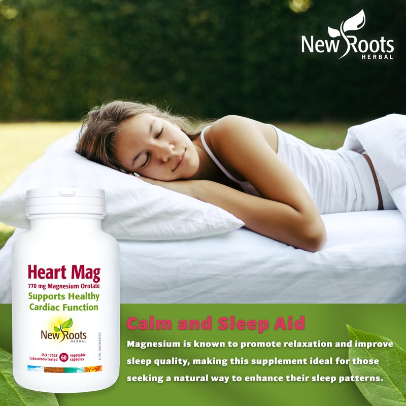 New Roots Herbal - Heart Mag, 770mg, 60 Capsules -