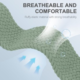 2 Pack 18mm Braided Stretchy Nylon Watch Bands Compatible with Garmin Venu 2S/Venu 3S/Vivoactive 4S/Vivomove 3S/Forerunner 255S/Forerunner 265S, Quick Release Loop Elastic Strap for Women Men