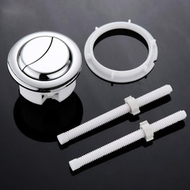 Toilet Flush Button Electroplated Dual Push Buttons for Water Tank Standard Screw thread: 48mm 2Packs