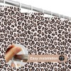 Light Beige Leopard Print Shower Curtain Fun Stylish Bath Spaces