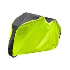 HARFINGTON Bike Cover Waterproof Outdoor 75" Polyester Anti Dust Rain Wind Snow Bicycle Covers with Lock Holes Windproof Buckle Storage Bag for Mountain Road Bike, Black Bright Green