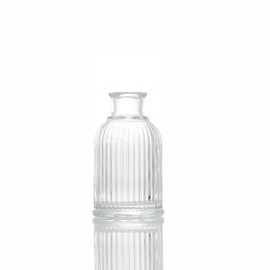 1PCS Empty Round Aroma Glass Diffuser Bottles Jars Aromatherapy Diffusers Vase Fragrance Refill Aroma Dispenser for DIY Replacement Diffuser Sets Craft Projects Wedding Party Decor