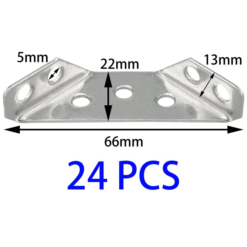 24 PCS Stainless Steel Triangle Support Frame Corner Brackets, Furniture