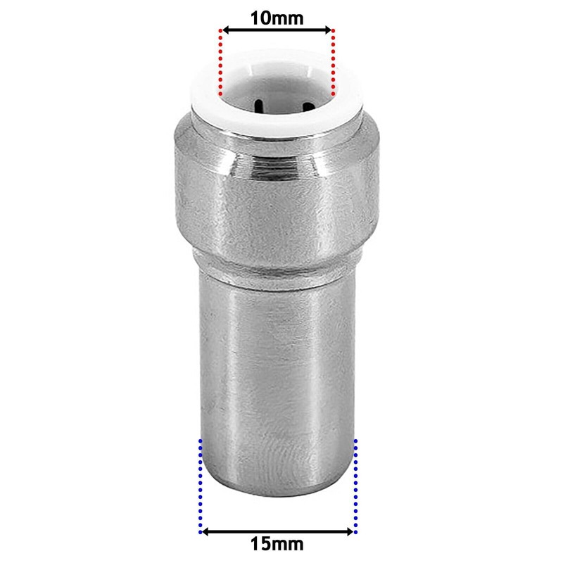 SPARES2GO Radiator Valve 15mm x 10mm Pushfit Chrome Speed Fit