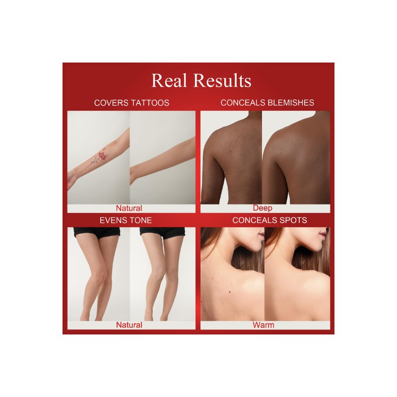 ANJOROUSA Body Coverage Perfector - Tattoo Cover Up Makeup,Body Foundation,Waterproof