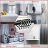 WCIC 32 Pack Curtain Rings and Hooks Black 40mm Hanging