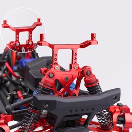 Hobbyfire Metal Aluminum Front & Rear Body Mounts Posts for 1/18 Traxxas LaTrax Teton Desert Prerunner SST, Replace Parts 7615 (Red)