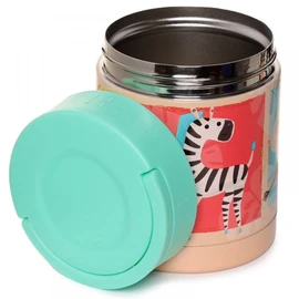 Puckator Zooniverse Insulated Hot & Cold Lunch Pot, Reusable Leakproof Thermal Travel Food Storage, 400ml, Stainless Steel & BPA Free PVC, Multicolour
