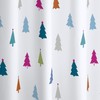 Catherine Lansfield Christmas Tree 180x180cm Shower Curtain White