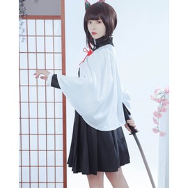 Nuoqi Kanao Tsuyuri Cosplay Outfit Kanao Cosplay Costume Womens Anime Robe Kimono Uniform Dress Suit XXL