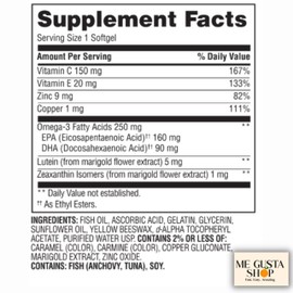 ME GUSTA SHOP Equate Vision Formula with Lutein 50+ Tablets Dietary Supplement, 120 Count Includes Pill Organizer