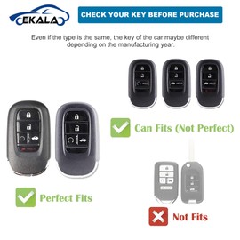 EKALA for Honda Key Fob Cover with Keychain Lanyard, 5 Buttons Soft TPU Keys Shells White Key Fob Cover Compatible with 2023 Honda Civic Accord Pilot CR-V HR-V Key Fob Protector (Hod-5R)