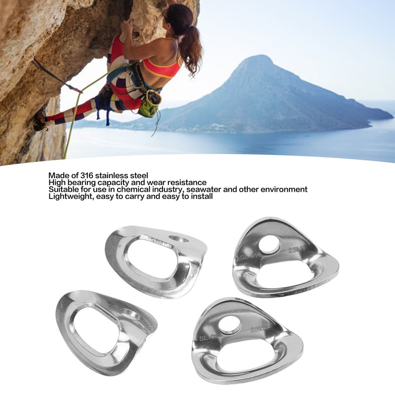 4 Pair Climbing Hanger Stainless Steel Wear Resistant High Load