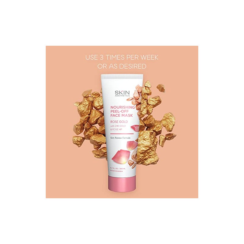 Skin Aesthetics Mascarilla exfoliante de oro rosa 200 ml