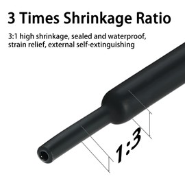 ALEKOR 10 Sizes 505 Pieces Large Adhesive Heat Shrink Tubing Kit 3:1 Ratio Industrial Marine Grade Waterproof