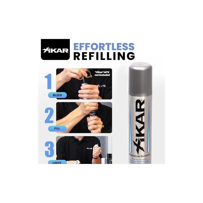 Xikar PUROFINE Premium Butane Fuel Refill with 0 Impurities 1.9oz