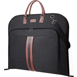 BALEINE Travel Garment Bag, Travel Suit Bag for Men, 42'' Waterproof Carry on Garment Bag for Hanging Clothes, Garment Duffel Bag for Travel Business (Black)