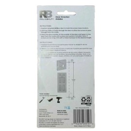 RELIABILT DoorKnocker Aldaba, Satin Nickel Finish, 6-5/16 in (9,96 cm)