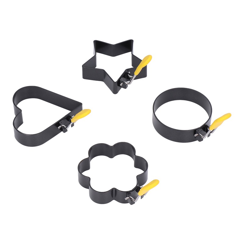 Fried Egg Rings Set with Folding Handle Silicone Brush Non