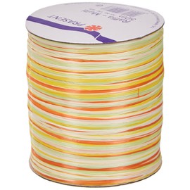 C.E. Pattberg RAFFIA Multicolour yellow-green-orange Ribbon, 55 yards Gift Ribbon for Wrapping Presents, 5-Strand Ribbon for Gifts, Accessories for Decorating and Handicrafts, for every occasion