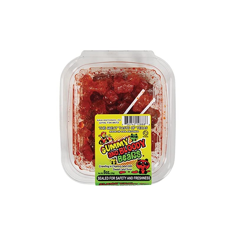 Alamo Candy Gummy & Bloody Bears Crawling in Chamoy &
