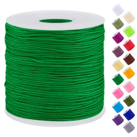 Uiopa Nylon Cord for Bracelets, 0.7 mm x 120 m, Bead Cord, Jewellery Band, Macrame Yarn, Braided for Bracelets, Necklaces, Jewellery Making, DIY Crafts