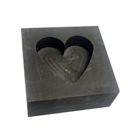 Heart Graphite Casting Ingot Mold Metal Refining Scrap Gold Silver Heart Mold