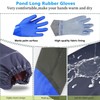 PU Waterproof Gloves,Pond Long Rubber Gloves,Reusable Heavy Duty Waterproof Gloves