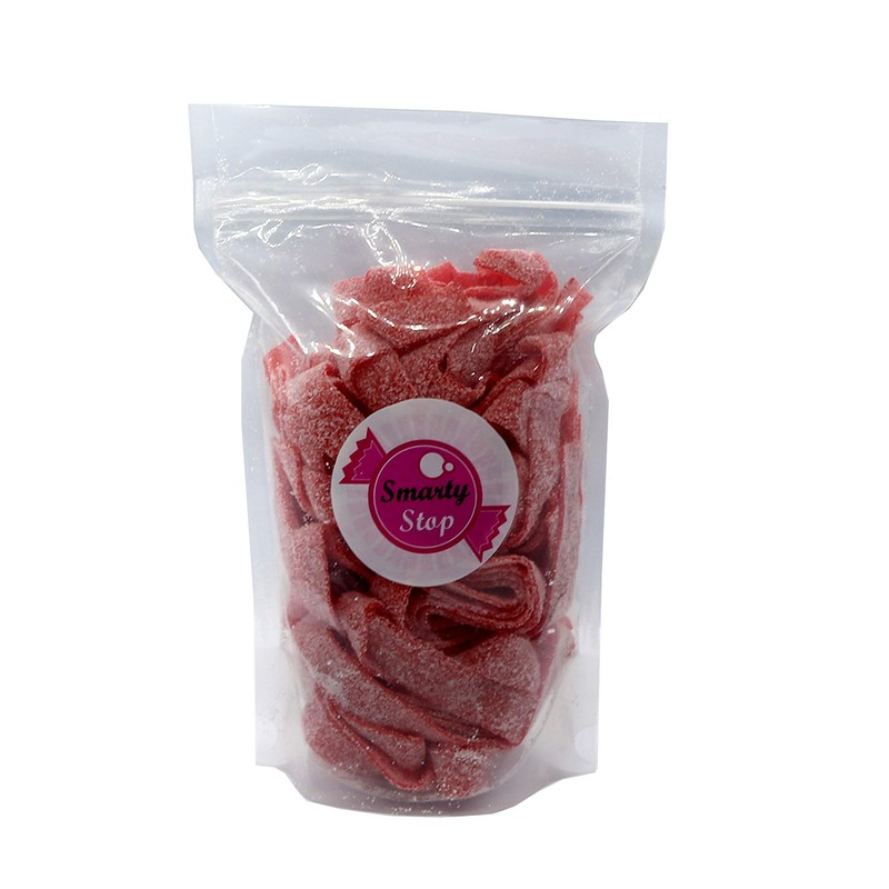 Smarty Stop Sour Gummy candy Strips (Strawberry, 1 Pound)