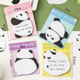 RuiChy パンダ 付箋 かわいい 4種類 8冊 240枚 強粘着 付箋紙 ポストイット 可愛い 動物 粘着メモ用紙 メッセージシール ギフトタブ インデックス ページマーカー ブックタブ 文房具 勉強 仕事 書記用品