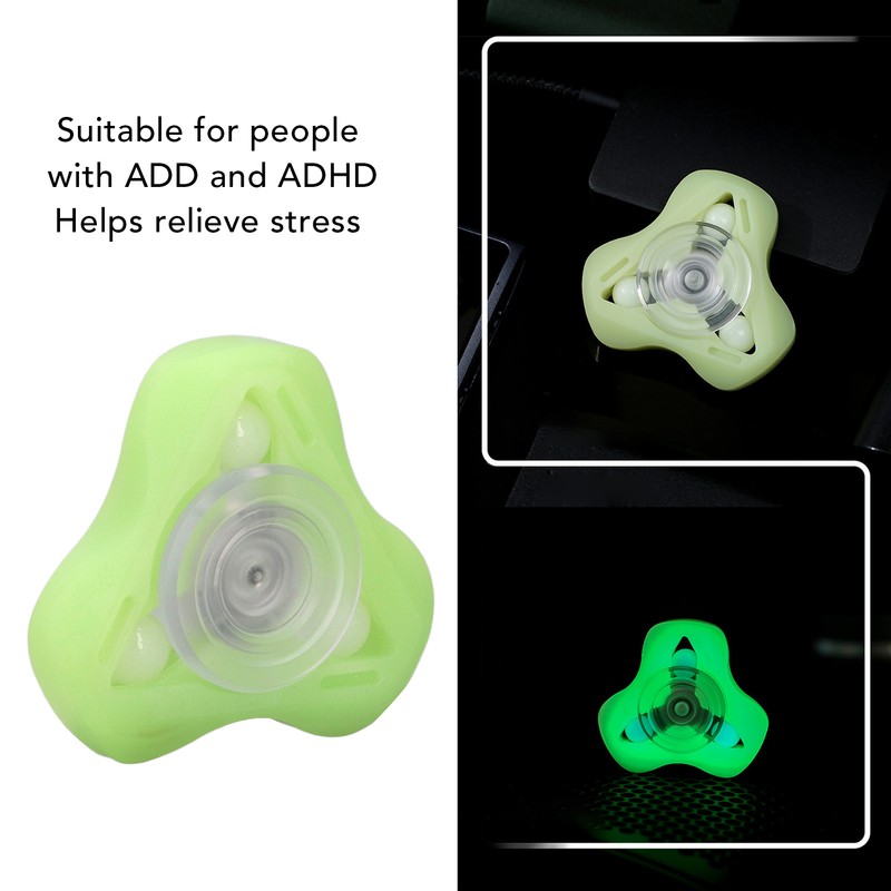 Triangle Fingertip Rotation Toy Resin Metal Glow in Night Anxiety