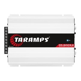 Taramps DS 800x4 1 Ohm 800 Watts RMS 4-Channel 200x4 RMS, Class D, Full Range, Crossover High / Low Pass Fixed, Bridgedable Car Audio Amplifier, White