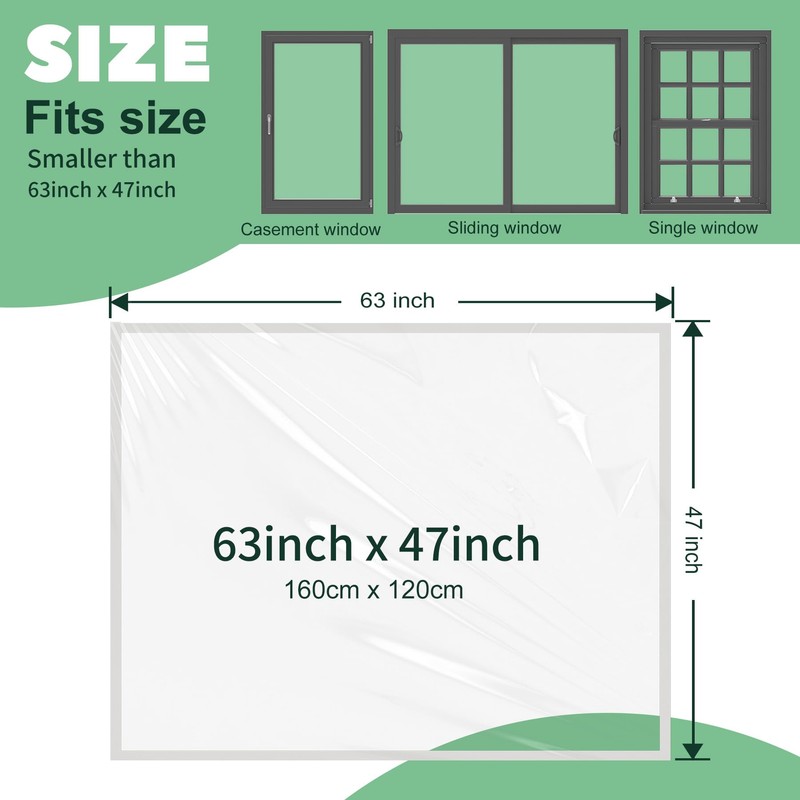 Memrita Window Insulation Kit,47'' x 63'' (120 x 160 cm)