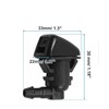 MACHSWON 2pcs Black Plastic 7C3Z-17603-A Front Windshield Wiper Nozzles for