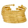 FUNOJOY Gold Bangle Bracelets Set for Women, Multi Layer Stackable
