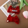 Christmas Red Hair Bows Clips for Kids Girls Xmas Christmas