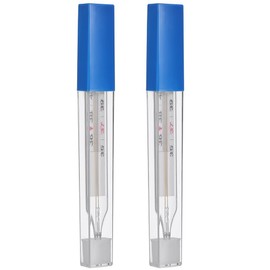 MAGICLULU 2Pc Glass Oral Temperature Adult Free Clinic Armpit Fast Reading Fever Indicator (℃ Large)